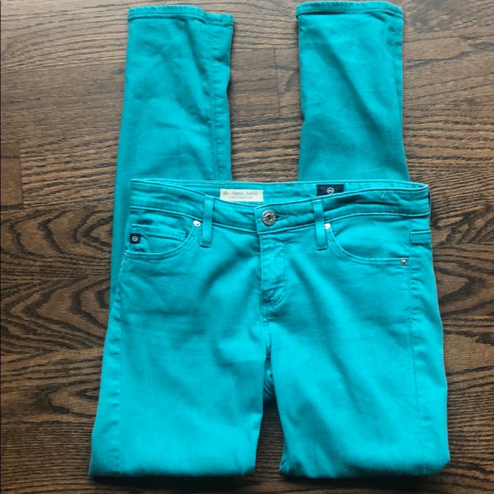 AG Adriano Goldschmied Sea Green Jeans